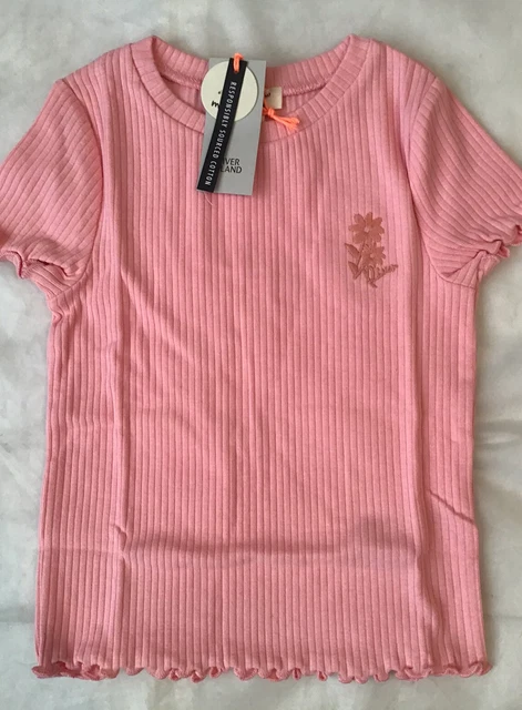 River island mini girls aged 3-4 years pink textured shorts outfit BNWT 2