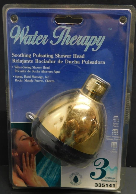 Water Therapy 3 Settings Graduciones 335141 Shower Head Gold 1998