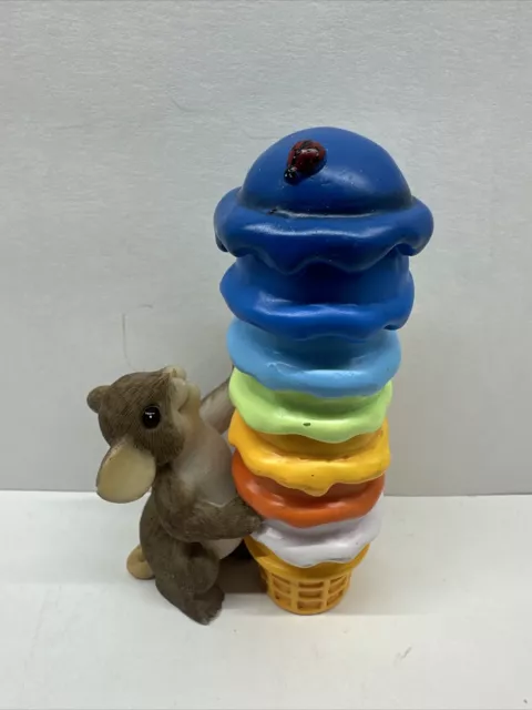 Charming Tails YOU'RE SO COLORFULLY COOL Ice Cream Cone Mackenzie Figurine 4.5”