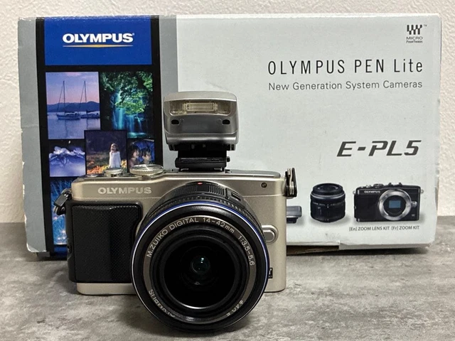 OLYMPUS PEN LITE E-PL7 Black 14-42mm EZ Lens Shutter Count 4632