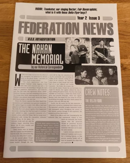 NEWSLETTER - Star Trek Federation News Year 2 Issue  3 U.S.S Voyager Edition
