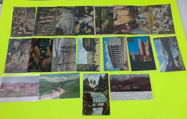 Vintage Postcard Lot Colorado & Kentucky Denver 17th St Horse Cave Mammoth