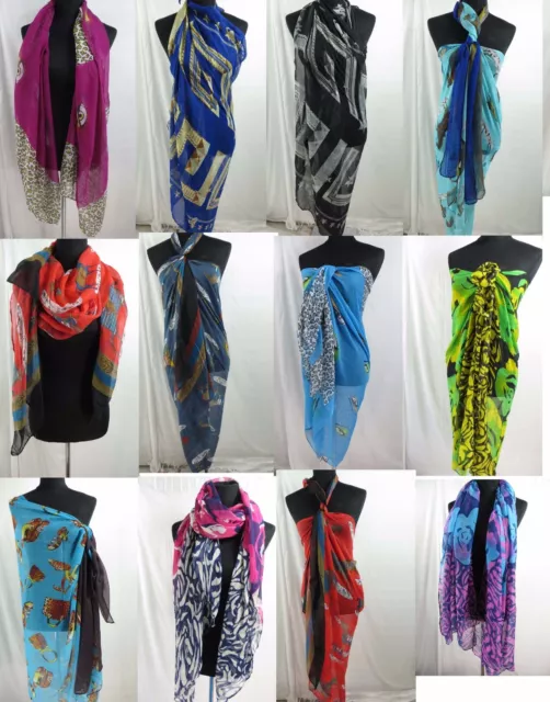 lot of 12 wholesale fashion scarves apparel cheap summer dress sarong
