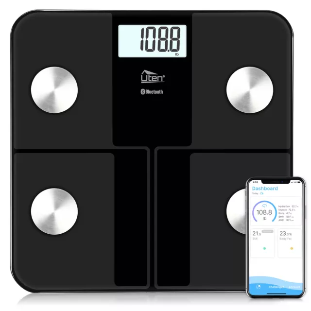Personenwaage Körperwaage Körperfettwaage Digital Waage Körperanalysewaage 180KG