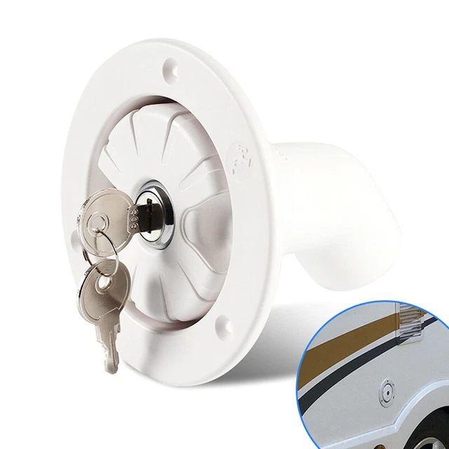 RUBBER LOCKABLE LEAKPROOF Fresh Water Inlet Motorhome Camper Boat RV