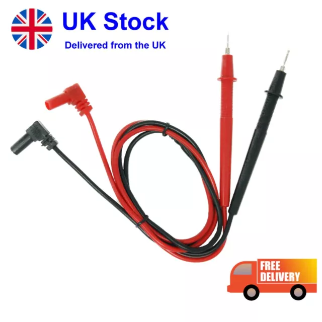 Banana Plugs Pair Of Red Black Multi Meter Probe Test Lead 71cm - NEW FOR 2024!