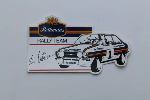 Rothmans Ford Escort RS1800 Ari Vatanan Rally Car Sticker, Original Mint Unused