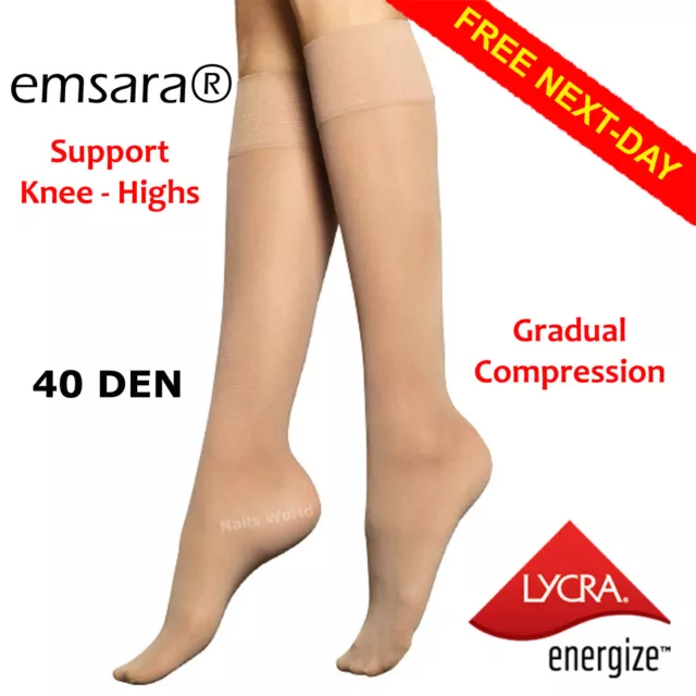 FREE NEXT-DAY Lycra® Compression Knee-High Support Socks Tights Stockings Flight