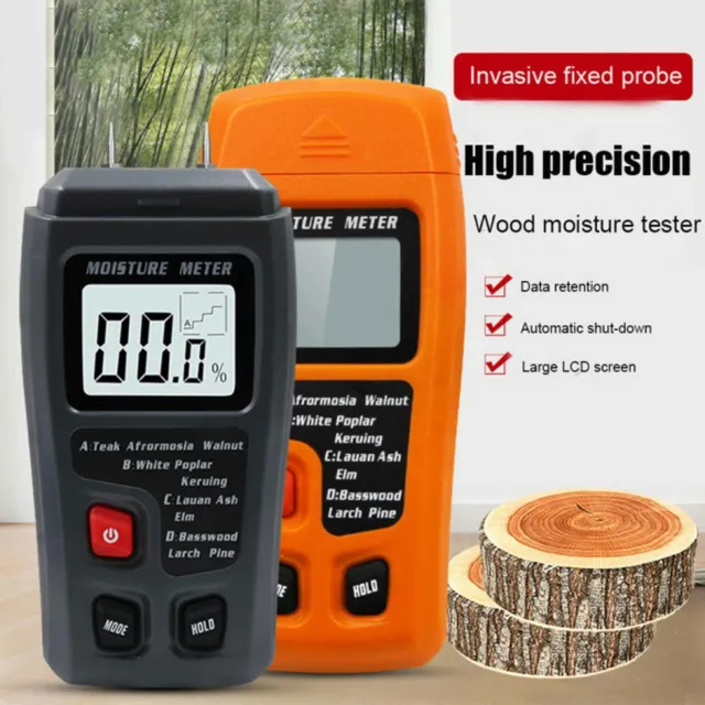 Handheld Wood Moisture Test Meter Digital LCD Log Timber Damp Tester Detector