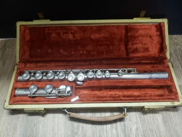 Vintage Artley Flute in Original Case - missing mouth piece #3112
