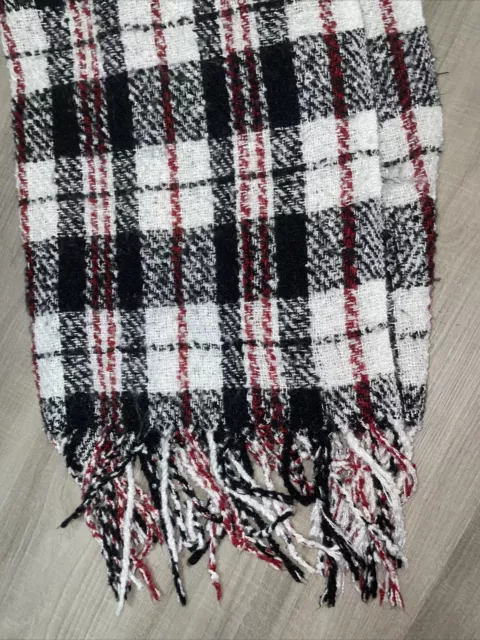 Free People X Women's Loveland Plaid Fringe Scarf Large Oversized Scarf 3