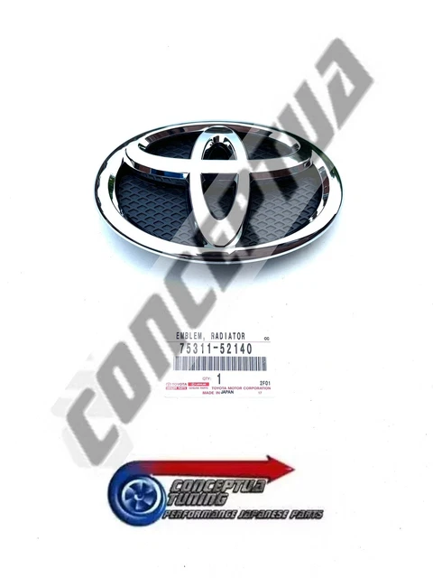 Genuine Toyota Avalon Front Radiator Grille Emblem – Chrome – 75311-AC020 – OEM