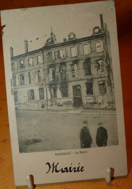 CPA Baccarat la Mairie Cachet 38th Territorial Regiment Infantry War 14-18