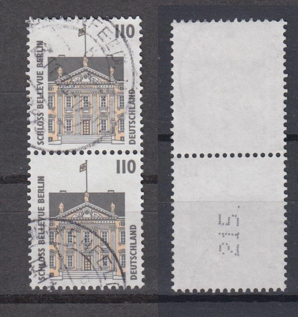 Bund 1935 RM senkrechtes Paar mit ungerader neuer Nummer SWK 110 Pf gestempelt/2