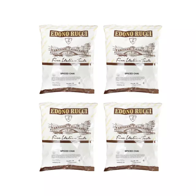 Edono Rucci Spiced Chai Tea Latte Powder Mix 4 X 2 Lb Bags