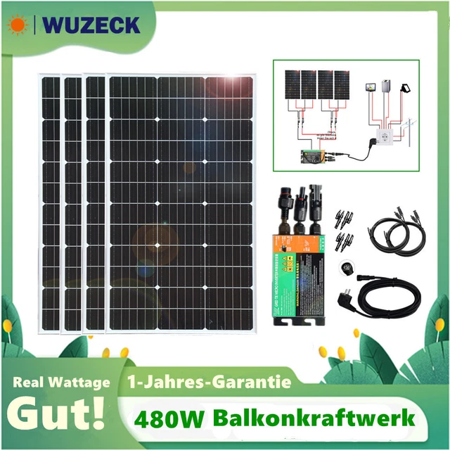 Panneau Solaire Monobloc 480W Balcon Centrale électrique 220V Photovoltaïque