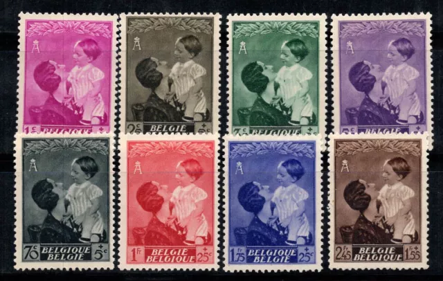 Belgique 1937 Mi. 443-450 Neuf * MH 100% La reine Astrid