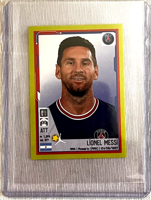 2022 Lionel Messi Paris Sg Argentina Panini Foot Stickers # 357 Toploader 2