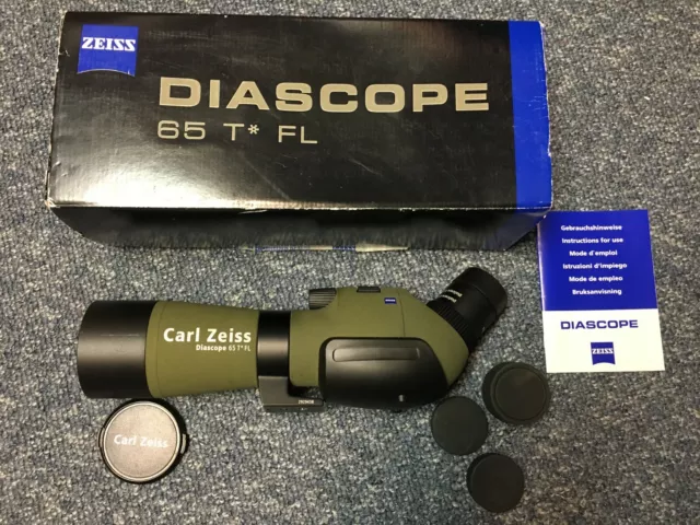 Zeiss Diascope 65 T* FL 30x Eyepiece Angled Spotting Scope in Box - Excellent