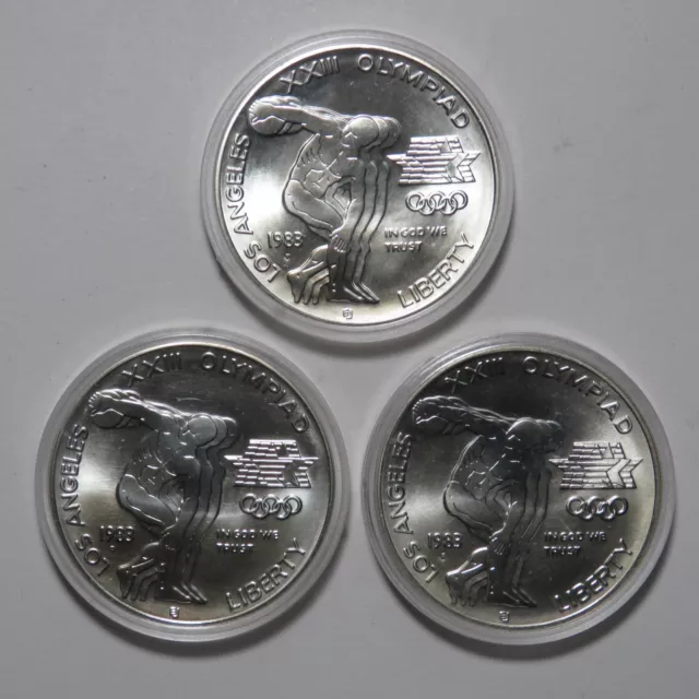 1983 PDS Olympiad Commemorative Silver Dollars - Olympics - Coin & Capsule ONLY