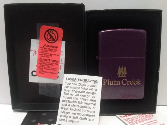 Zippo 2006 A 06 Plum Creek Advertising Salesman Sample Purple Shimmer 3