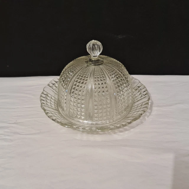 Petite Cloche à Fromage Ancienne En Verre – Très Bon état