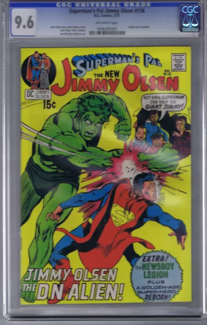 Superman's Pal Jimmy Olsen #136 DC Pub 1971 CGC 9.6 (NEAR MINT +) Kirby/Adams