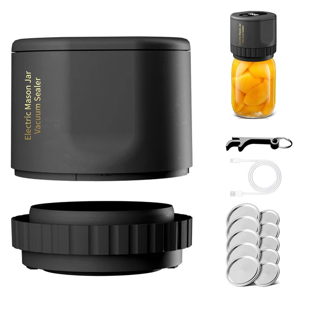 Electric Mason Jar Vacuum Sealer For Wide Mouth and Regular Mouth Mason Jars