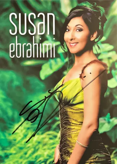 Autogramm Susan EBRAHIMI Schlager neue Karte TOP Zustand grün xyz