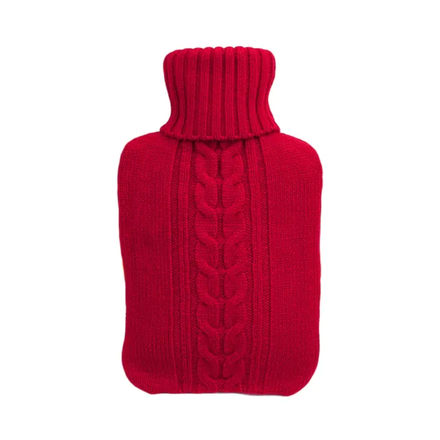 2 L Hot Compress Large Water Bottle Knit Pouch Cover Hand Warmer Heat Winter