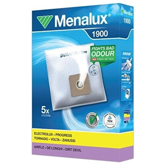 Kit De 5 Sacs Et Filtres D'aspirateur Menalux 1900 - Compatibles Tristar SZ-1920 - Neuf