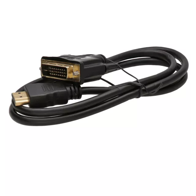 Câble DVI vers HDMI 1m (24+1 broches vers fil numérique HDMI) PC vers HD TV 1 mètre or 2