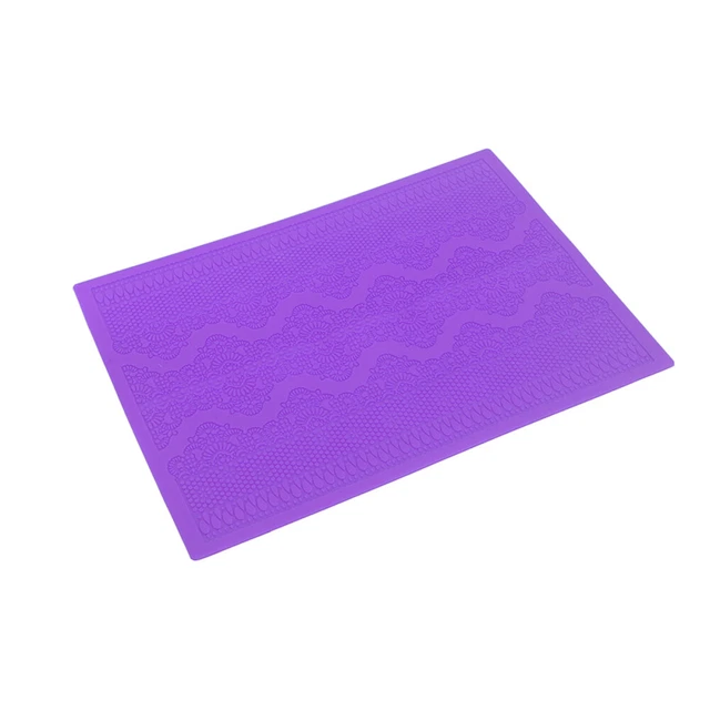 Stampi fondenti viola in pizzo torta decorazione tappetino per impronte