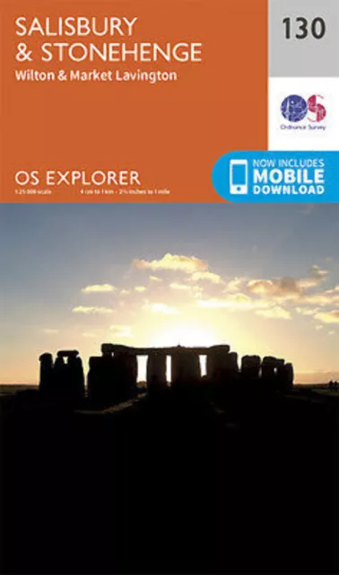 Salisbury and Stonehenge 130 Explorer Map Ordnance Survey With Digital Download