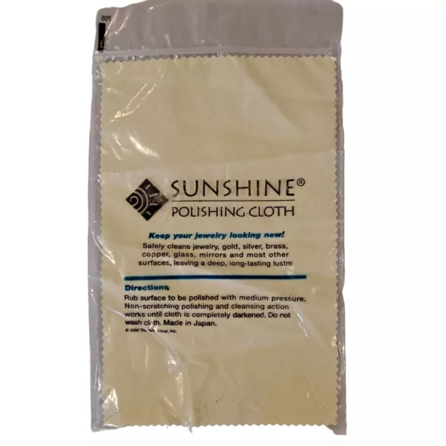 Sunshine Polishing Cloth Large 7,5’’x5’’ Jewelry Cleaning Cloth NEW Yellow