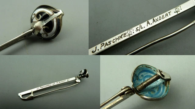 JK66 Studentika Degen Corps Borussia Berlin Mensur Schläger 800 Silber Emaille
