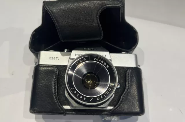 Vintage Rank Mamiya Sekor 528TL Film Camera with Mamiya Sekor 1:2.8 f=48mm Lens