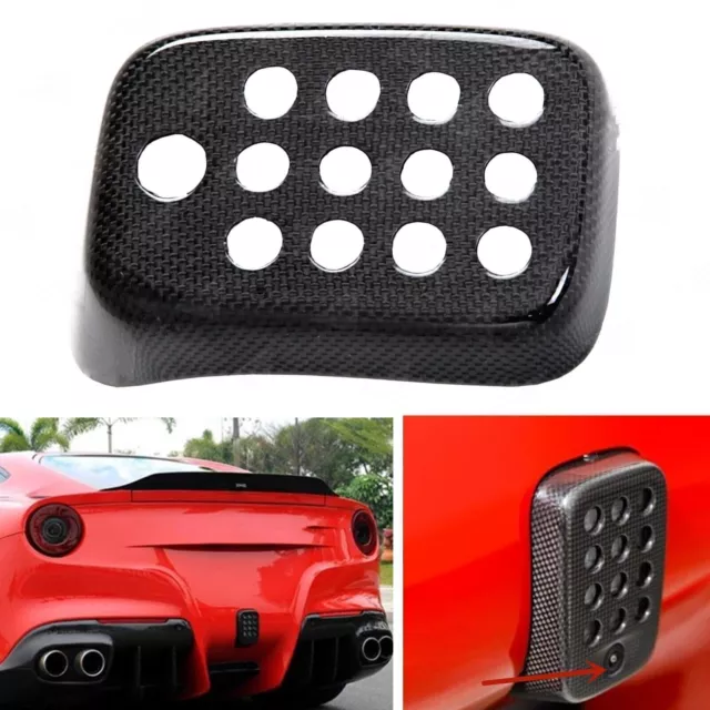 Rear Brake Fog Light Cover W/ Hole For 2013-2015 Ferrari F12 Berlinetta Black 1x