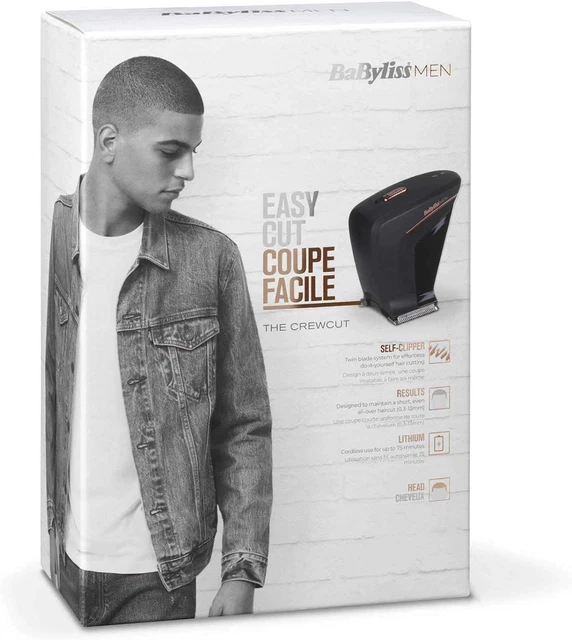 Babyliss Men The Crew Cut Haarschneider und Glatzenrasierer in schwarz, SC758E