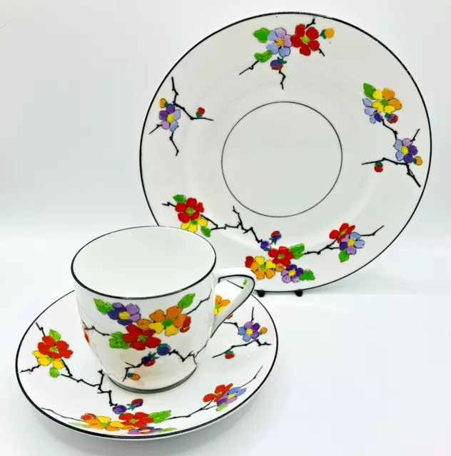 Vintage Art Deco 1930's Foley China Floral Pattern 593 Tea for Two -Hand Painted 2