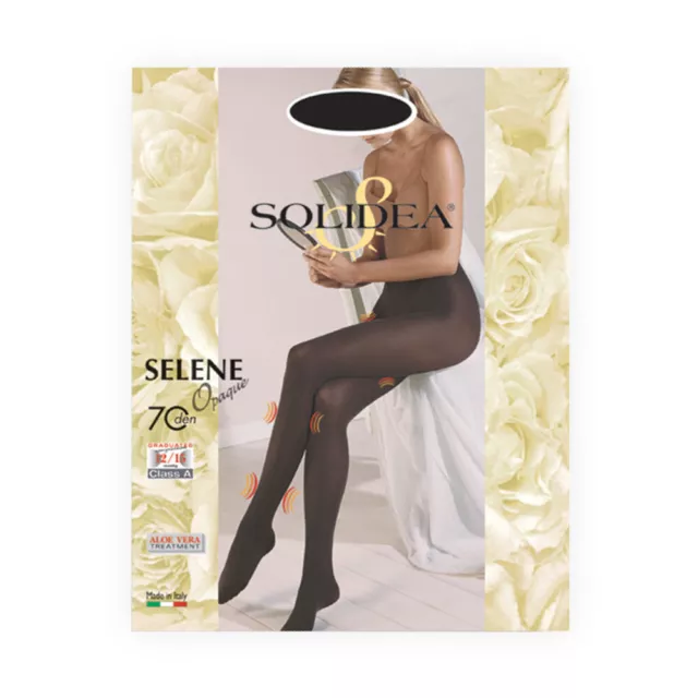 Selene Collant 70 Den Opaque Solidea® Colore Nero Taglia 4-L 1 Paio