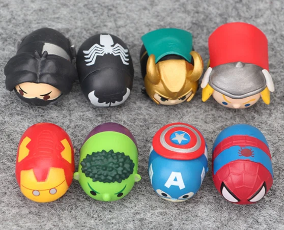 8PCS Marvel Loki VENOM Thor Disney TSUM TSUM Mini Action Figures PVC Toys Dolls 2