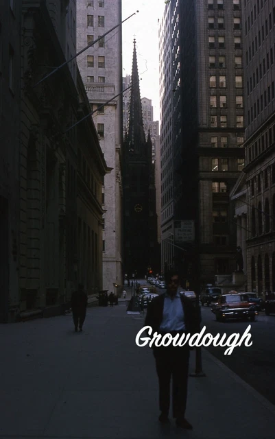 Original New York City Downtown Street Scene 1963 Photo Slide