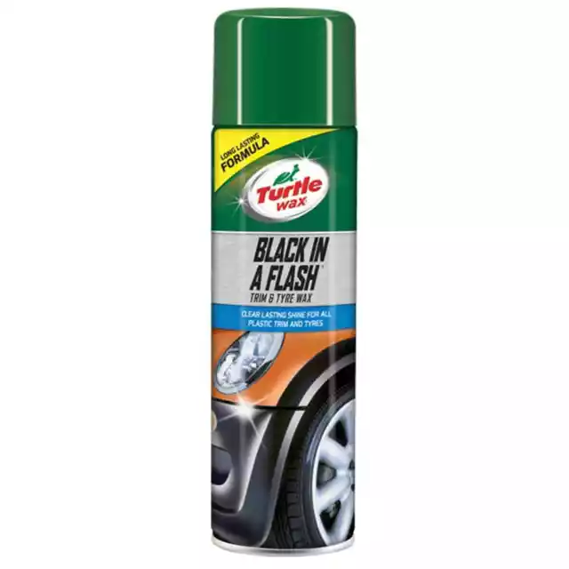 Turtle Wax Black In A Flash All in One Car Wax Restorer Aerosol - 500ml