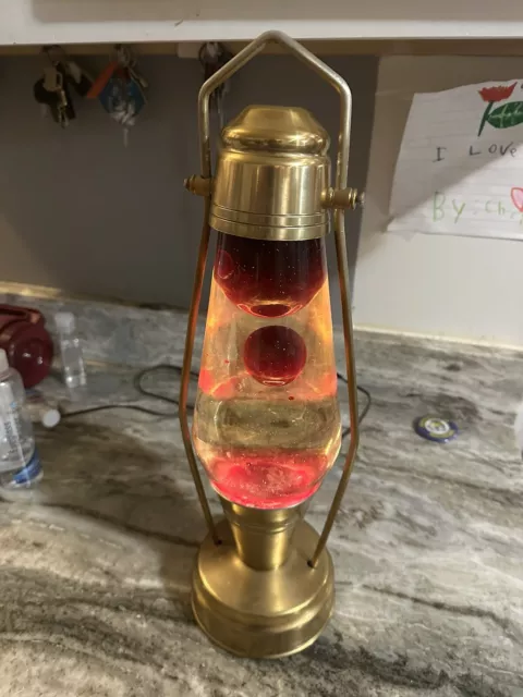 Vintage Lava Coach Lantern - Coachlite - Lava Lamp - Red 18”