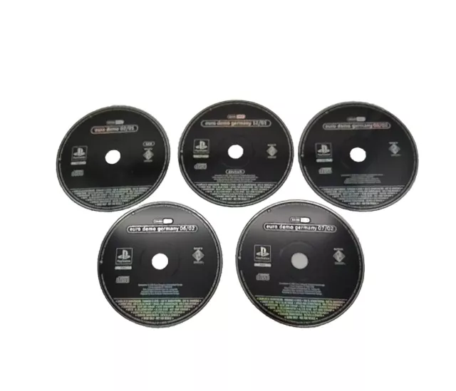 PS1 Demo Discs 5 Stück PSX Playstation CD Sammler Spiele Games gepflegt