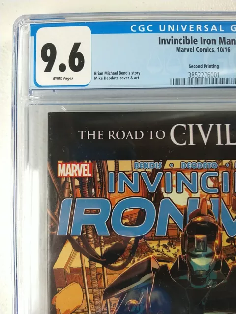 Invincible Iron Man #9 CGC 9.6 NM+ 2nd Print (2016) 1st Riri Williams Ironheart 2