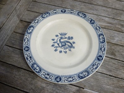 6 ASSIETTES SERVICE REGENCE DECOR ORIENTAL  SALINS  JURA XIXEME 