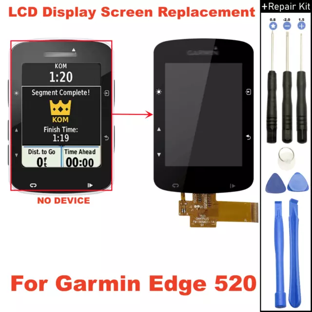 For Garmin Edge 520 Bike GPS LCD Display +Touch Screen Glass Repair Replacement