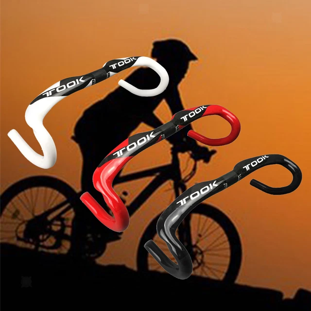 Bicycle Bent Bar Stem Handlebar Lightweight Drop Bar Road Bike Riser Bar